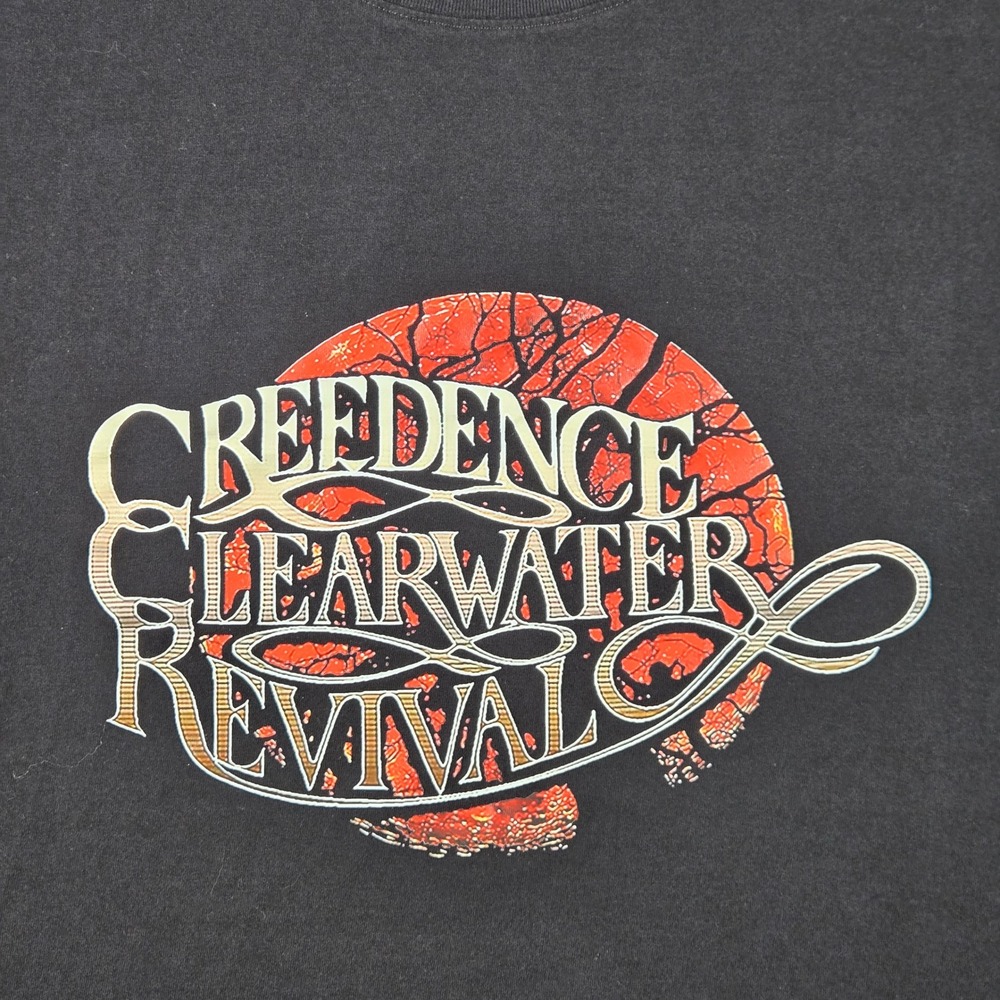Creedence Clearwater Revival T Shirt Mens XL Black Rock Band Graphic unbranded